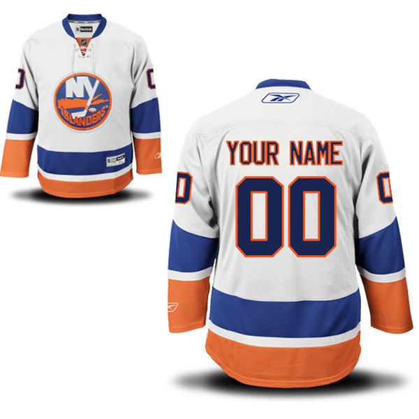 Reebok New York Islanders Men Premier Away Custom NHL Jersey - White